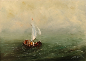 0435 marynistyka morze, ręcznie malowany